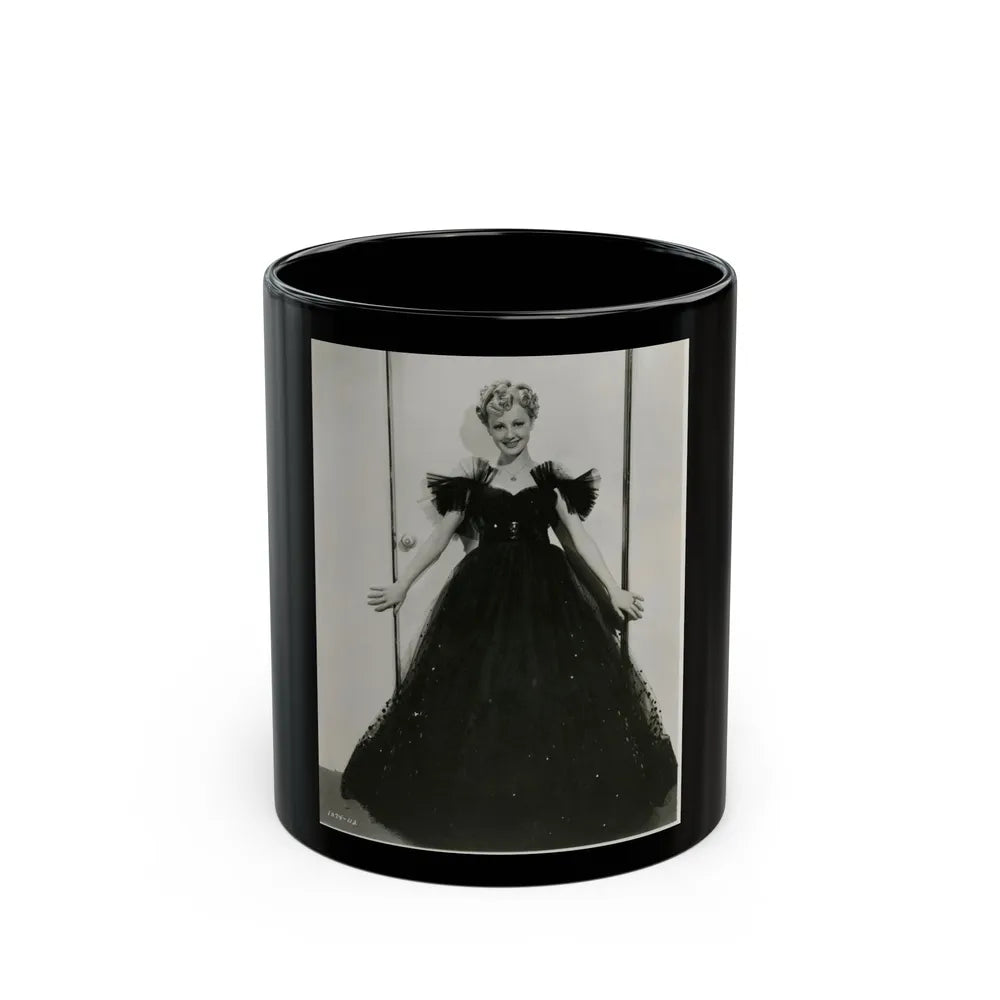 Virginia Grey #81 (Vintage Female Icon) Black Coffee Mug-11oz-Go Mug Yourself