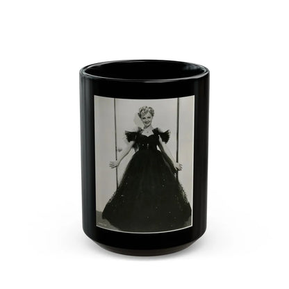 Virginia Grey #81 (Vintage Female Icon) Black Coffee Mug-15oz-Go Mug Yourself