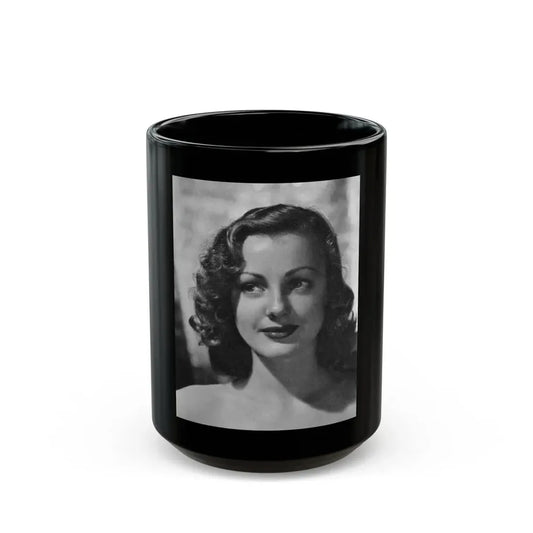 Virginia Grey #82 (Vintage Female Icon) Black Coffee Mug 15oz - Go Mug Yourself