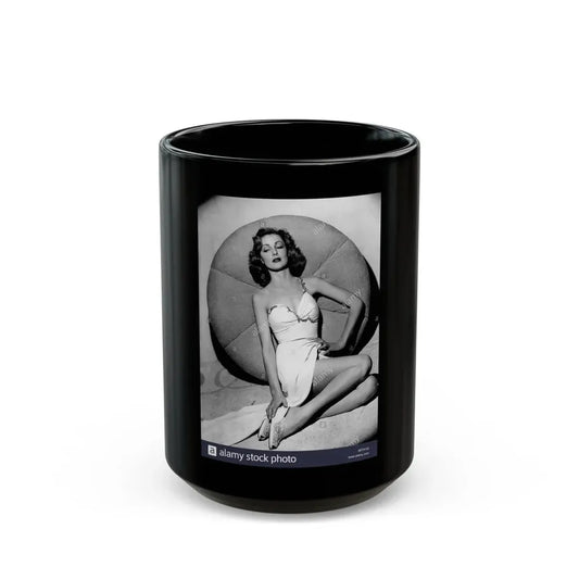 Virginia Grey #92 (Vintage Female Icon) Black Coffee Mug 15oz - Go Mug Yourself