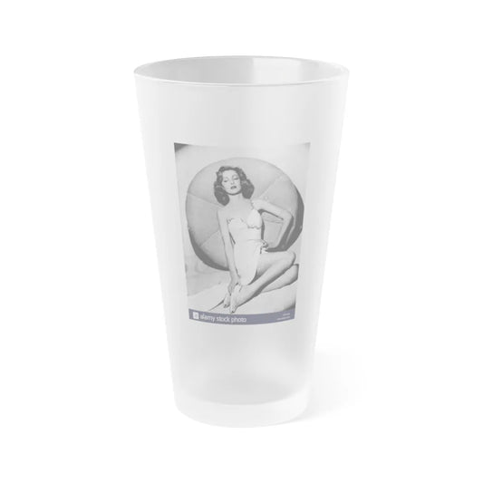 Virginia Grey #92 (Vintage Female Icon) Frosted Pint Glass 16oz-16oz-Frosted-Go Mug Yourself