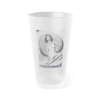 Virginia Grey #92 (Vintage Female Icon) Frosted Pint Glass 16oz 16oz Frosted - Go Mug Yourself