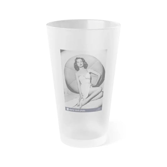 Virginia Grey #92 (Vintage Female Icon) Frosted Pint Glass 16oz 16oz Frosted - Go Mug Yourself