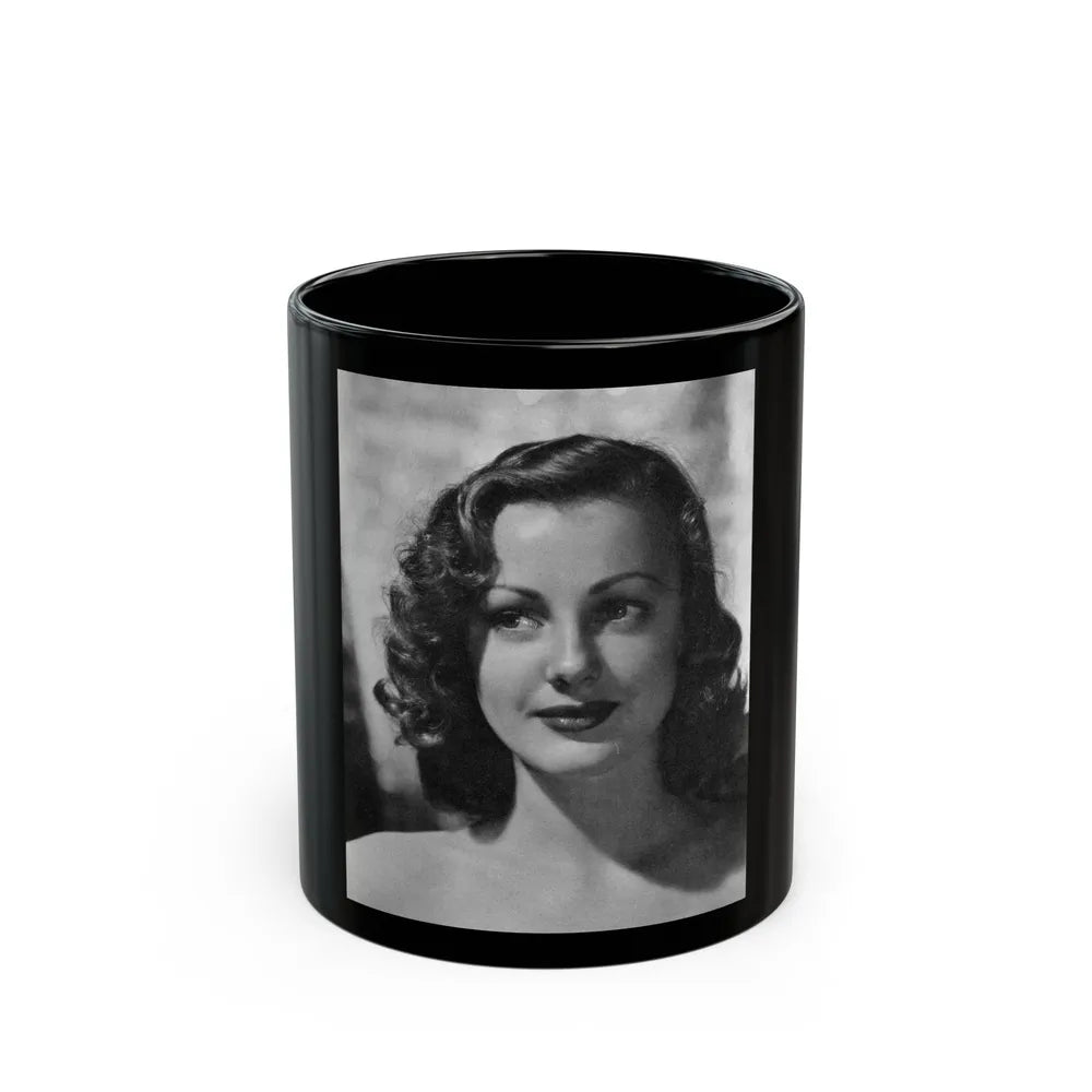 Virginia Grey #96 (Vintage Female Icon) Black Coffee Mug-11oz-Go Mug Yourself