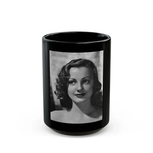 Virginia Grey #96 (Vintage Female Icon) Black Coffee Mug 15oz - Go Mug Yourself