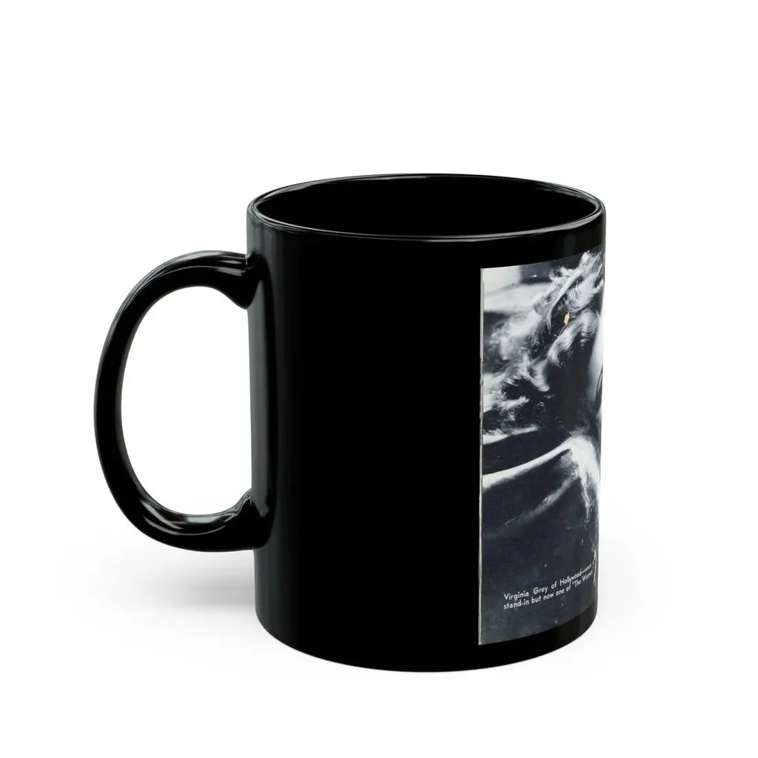 Virginia Grey #97 (Vintage Female Icon) Black Coffee Mug - Go Mug Yourself
