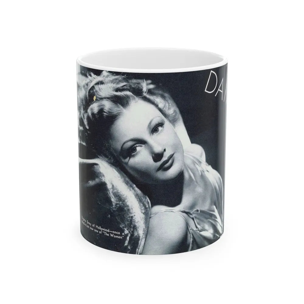 Virginia Grey #97 (Vintage Female Icon) White Coffee Mug-11oz-Go Mug Yourself