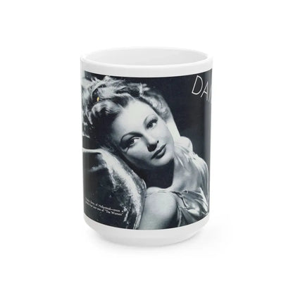 Virginia Grey #97 (Vintage Female Icon) White Coffee Mug 15oz - Go Mug Yourself