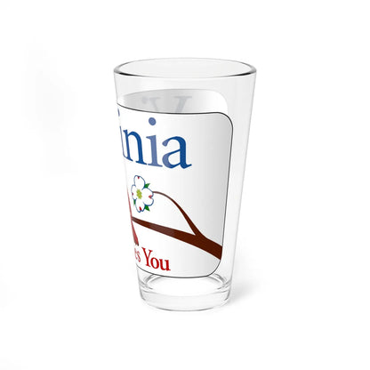 Virginia I-V1 (Virginia) (Road Sign) Pint Glss 16oz - Go Mug Yourself
