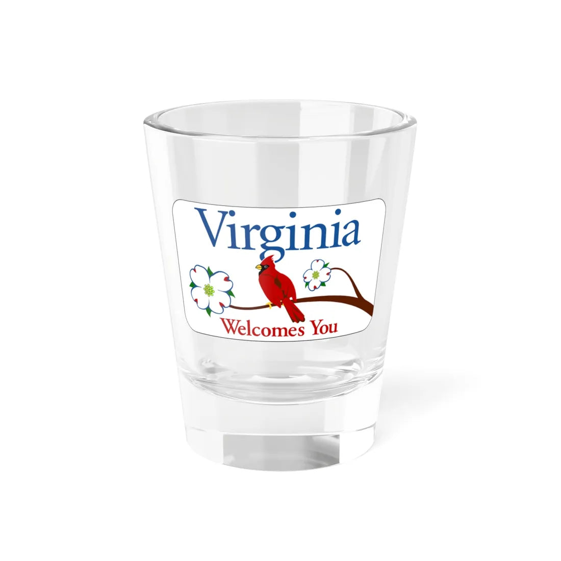 Virginia I-V1 (Virginia) (Road Sign) Shot Glass 1.5oz 1.5oz - Go Mug Yourself