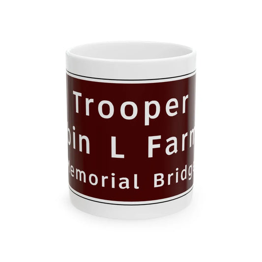Virginia I-V2b (Virginia) (Road Sign) White Coffee Mug 11oz - Go Mug Yourself