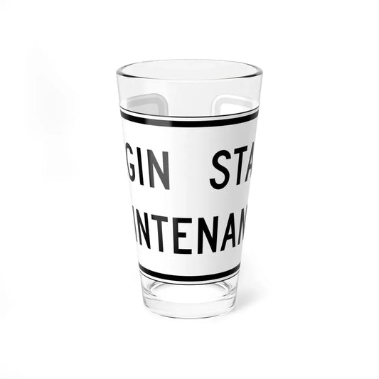 Virginia I-V3a (Virginia) (Road Sign) Pint Glass 16oz 16oz - Go Mug Yourself