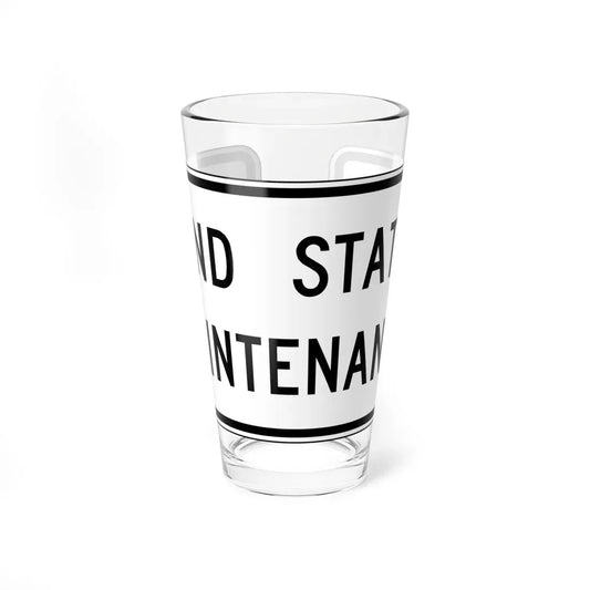 Virginia I-V3b (Virginia) (Road Sign) Pint Glass 16oz 16oz - Go Mug Yourself
