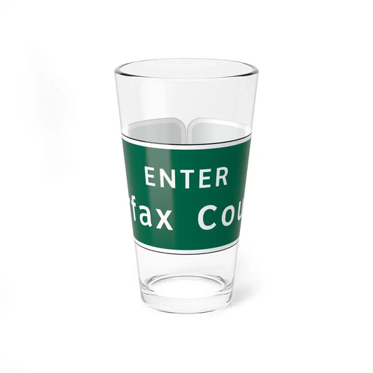 Virginia I-V5b (Virginia) (Road Sign) Pint Glass 16oz 16oz - Go Mug Yourself