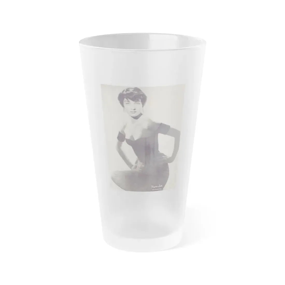 Virginia Leith #14 (Vintage Female Icon) Frosted Pint Glass 16oz 16oz Frosted - Go Mug Yourself