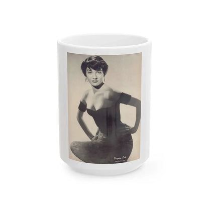 Virginia Leith #14 (Vintage Female Icon) White Coffee Mug 15oz - Go Mug Yourself