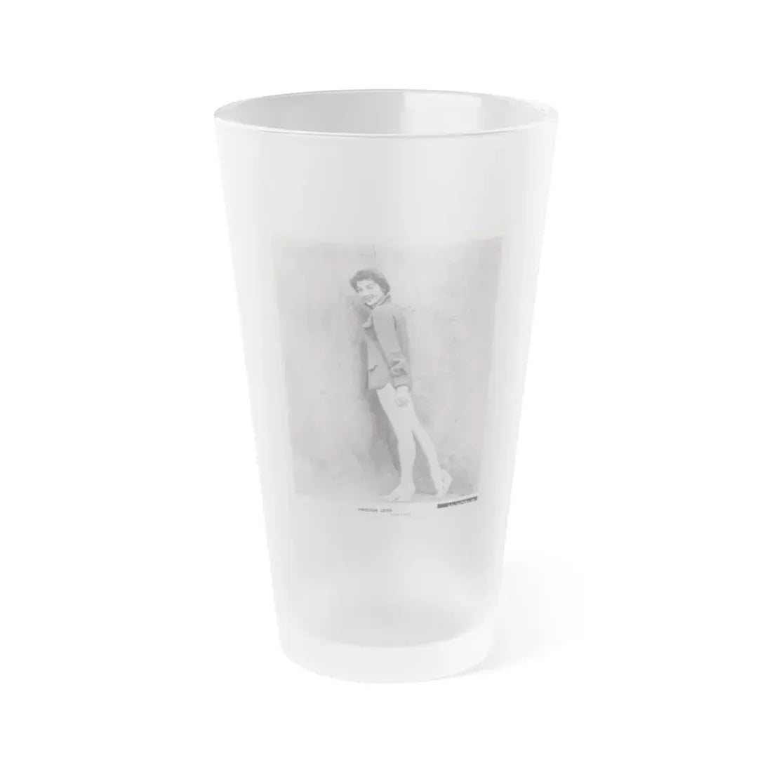 Virginia Leith #21 (Vintage Female Icon) Frosted Pint Glass 16oz 16oz Frosted - Go Mug Yourself