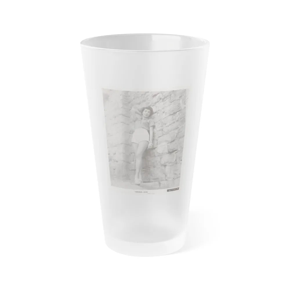 Virginia Leith #22 (Vintage Female Icon) Frosted Pint Glass 16oz-16oz-Frosted-Go Mug Yourself