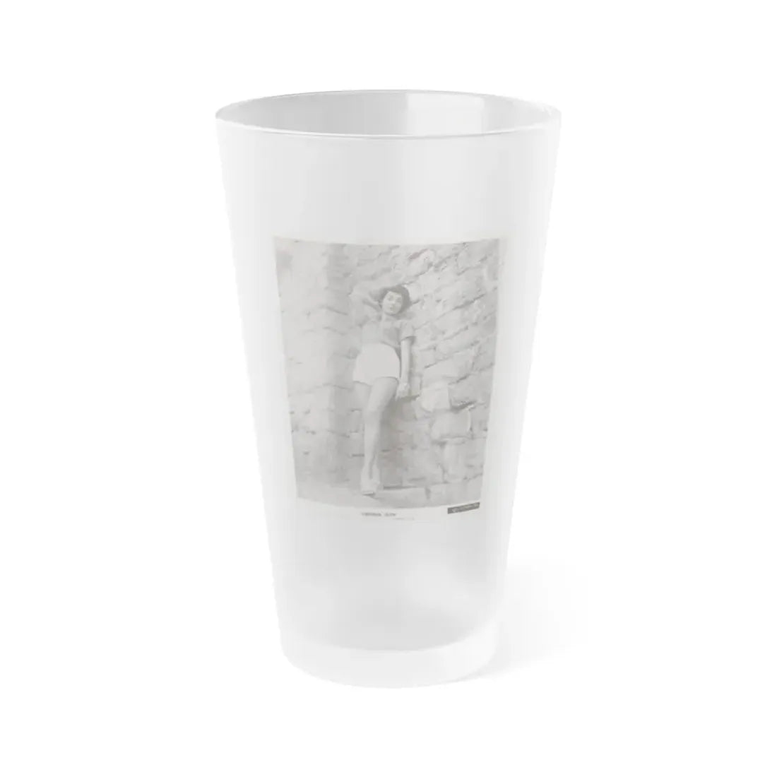 Virginia Leith #22 (Vintage Female Icon) Frosted Pint Glass 16oz 16oz Frosted - Go Mug Yourself