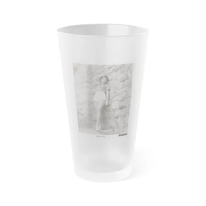 Virginia Leith #22 (Vintage Female Icon) Frosted Pint Glass 16oz 16oz Frosted - Go Mug Yourself