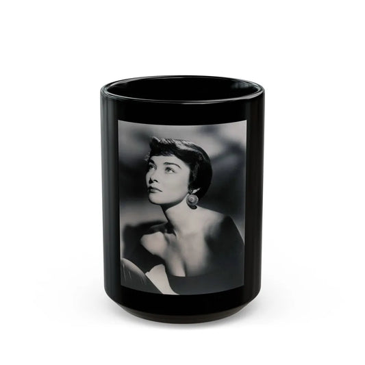 Virginia Leith #23 (Vintage Female Icon) Black Coffee Mug-15oz-Go Mug Yourself