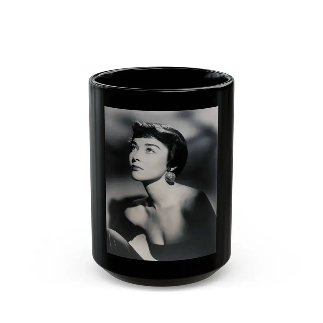 Virginia Leith #23 (Vintage Female Icon) Black Coffee Mug 15oz - Go Mug Yourself