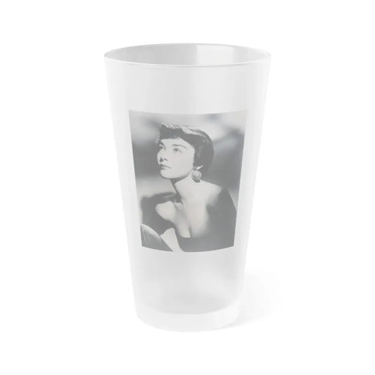 Virginia Leith #23 (Vintage Female Icon) Frosted Pint Glass 16oz 16oz Frosted - Go Mug Yourself