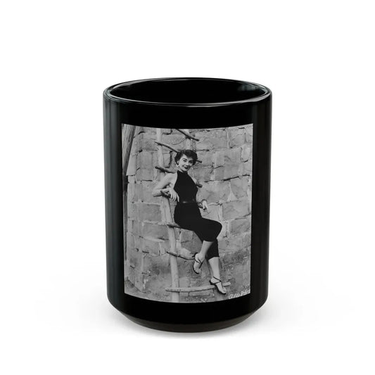 Virginia Leith #24 (Vintage Female Icon) Black Coffee Mug 15oz - Go Mug Yourself