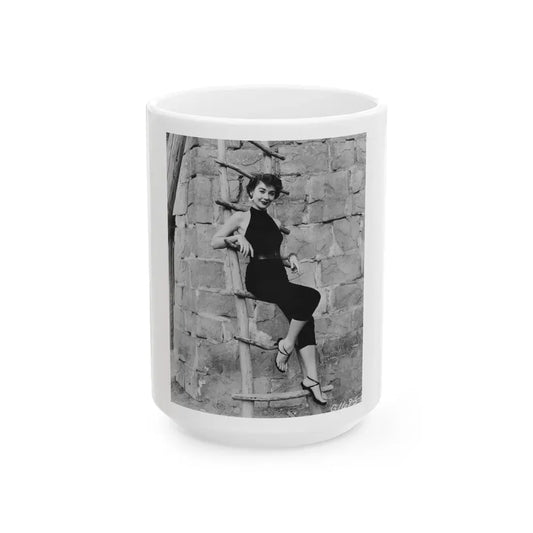 Virginia Leith #24 (Vintage Female Icon) White Coffee Mug 15oz - Go Mug Yourself