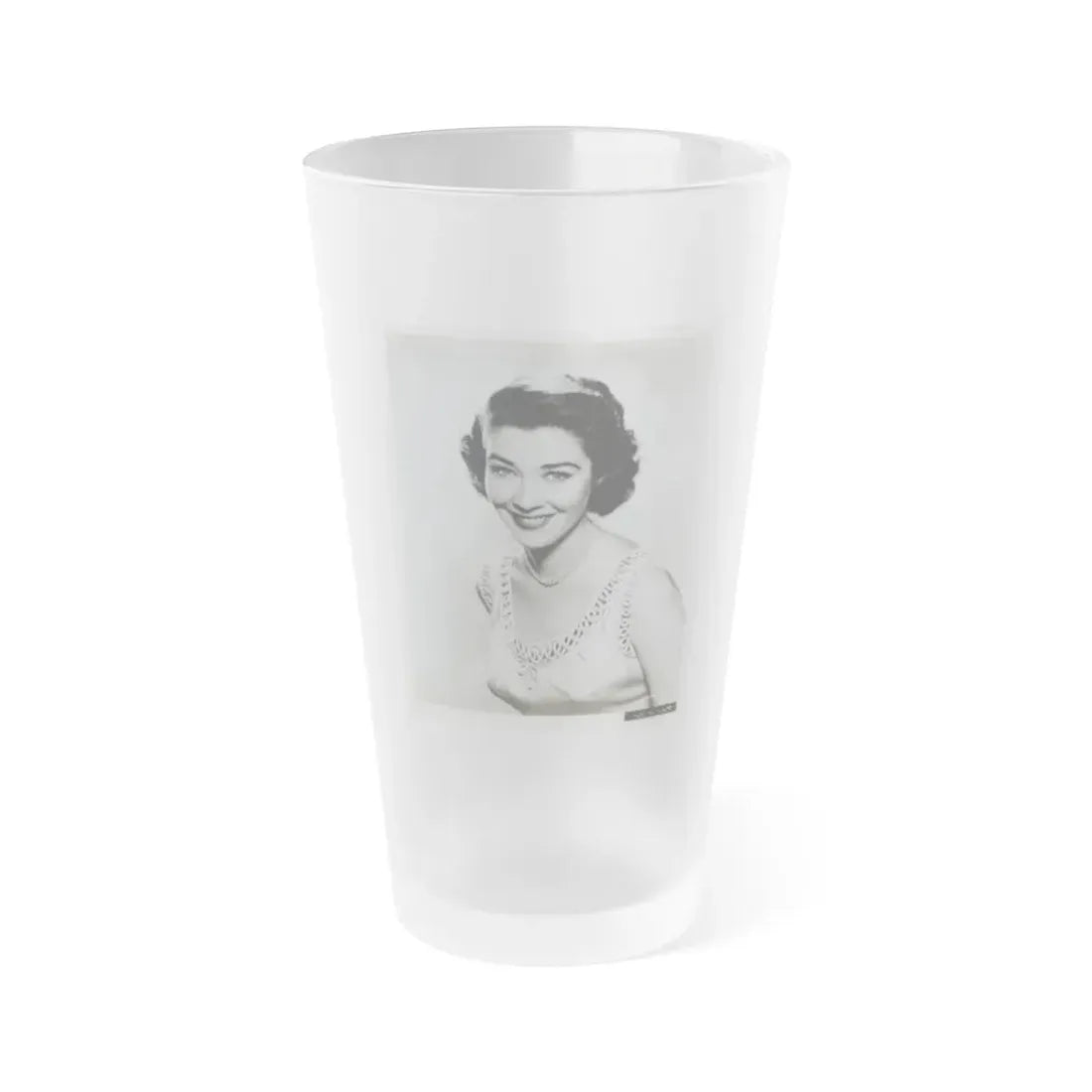 Virginia Leith #25 (Vintage Female Icon) Frosted Pint Glass 16oz 16oz Frosted - Go Mug Yourself