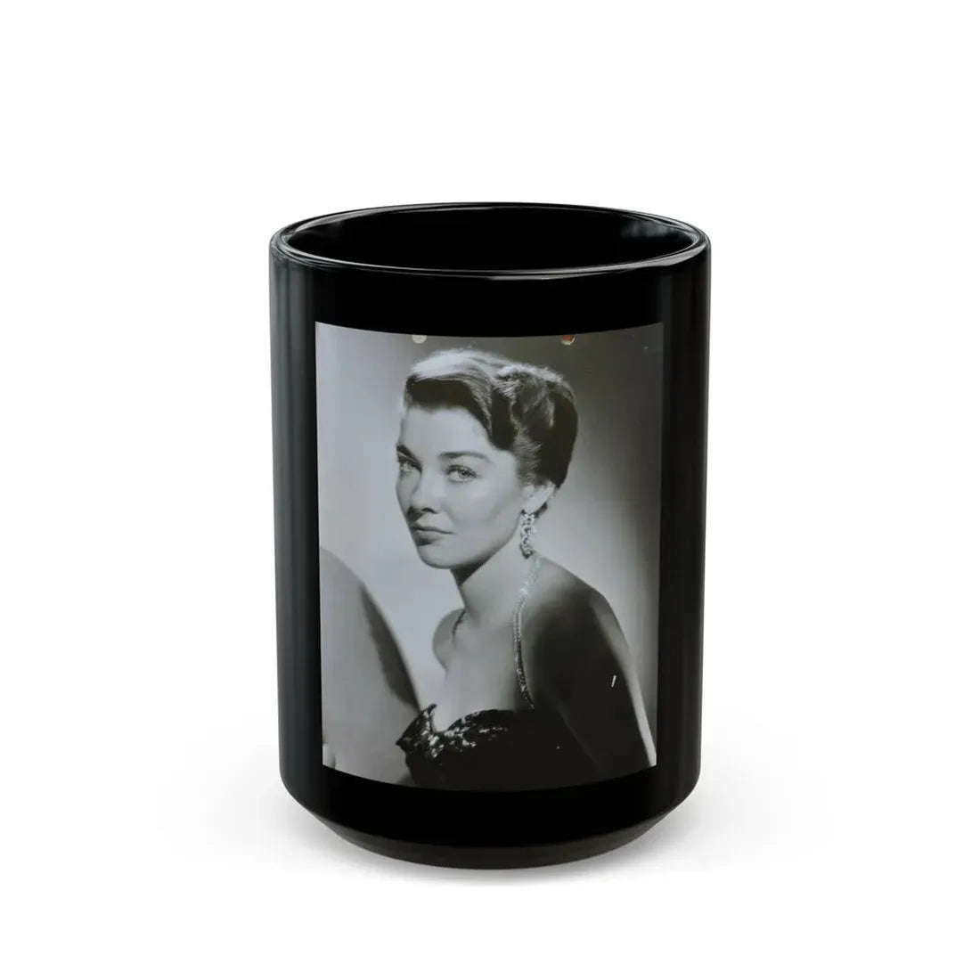 Virginia Leith #26 (Vintage Female Icon) Black Coffee Mug 15oz - Go Mug Yourself