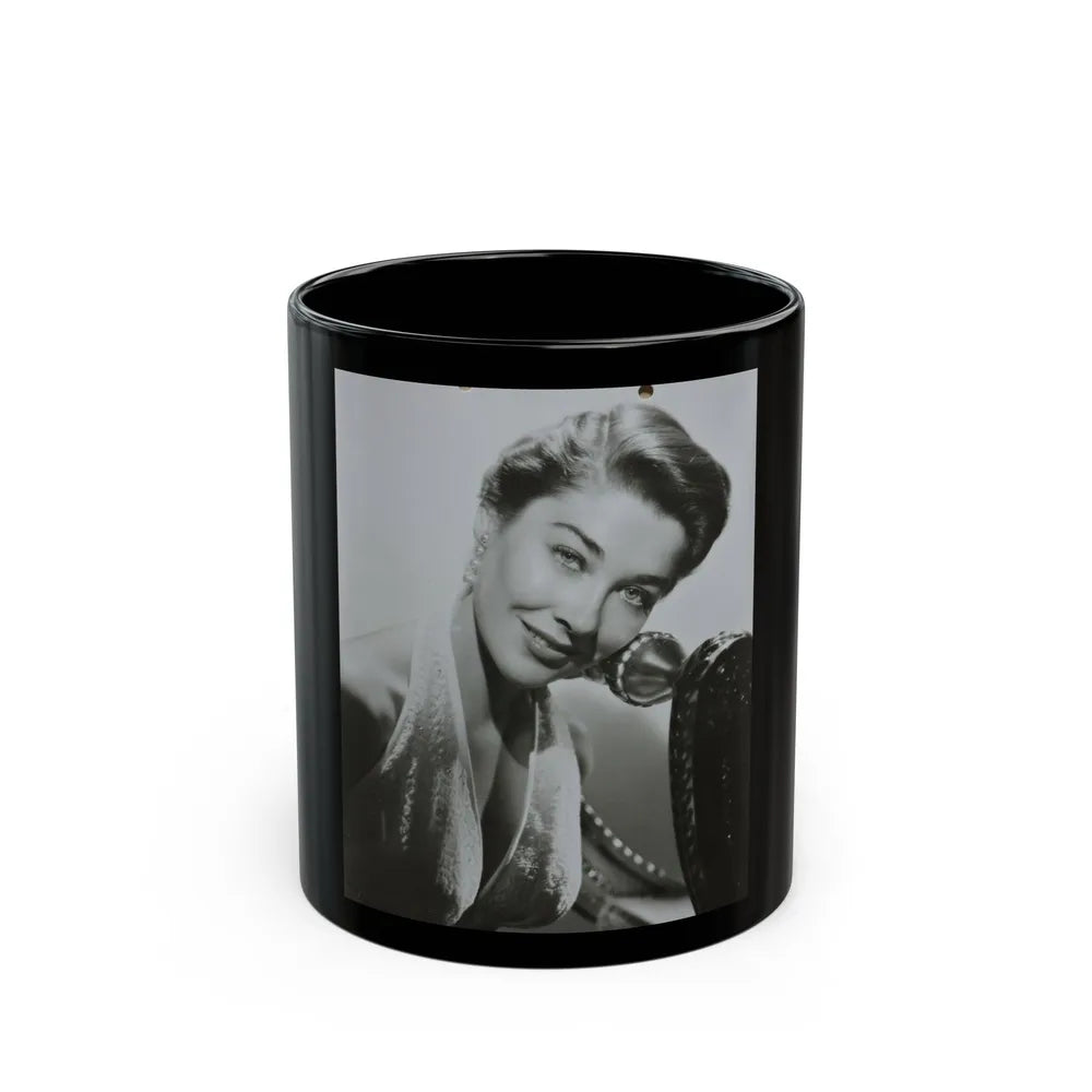 Virginia Leith #27 (Vintage Female Icon) Black Coffee Mug-11oz-Go Mug Yourself