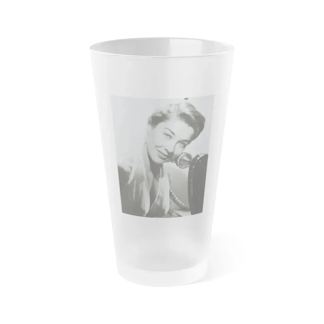 Virginia Leith #27 (Vintage Female Icon) Frosted Pint Glass 16oz 16oz Frosted - Go Mug Yourself
