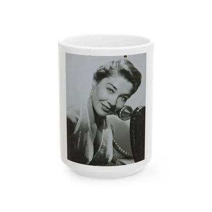 Virginia Leith #27 (Vintage Female Icon) White Coffee Mug 15oz - Go Mug Yourself