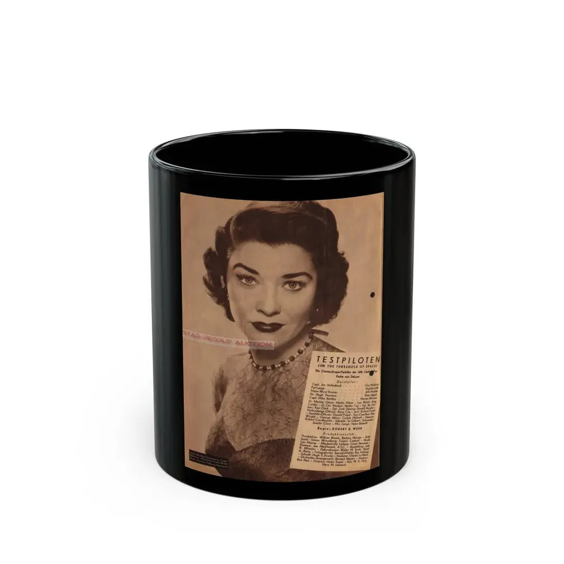 Virginia Leith #28 (Vintage Female Icon) Black Coffee Mug 11oz - Go Mug Yourself