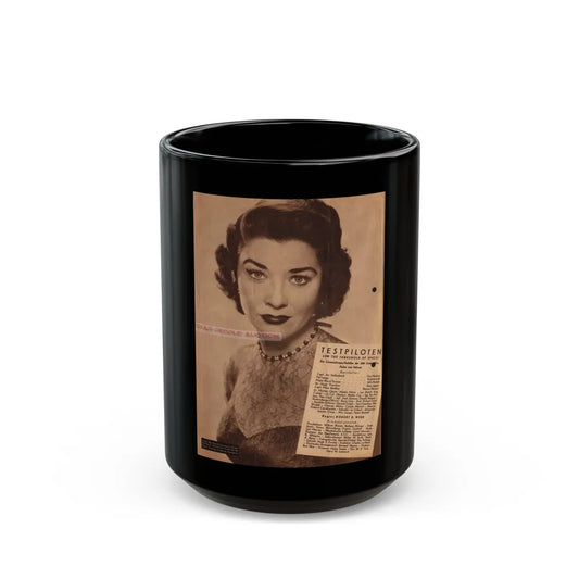 Virginia Leith #28 (Vintage Female Icon) Black Coffee Mug-15oz-Go Mug Yourself