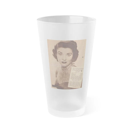 Virginia Leith #28 (Vintage Female Icon) Frosted Pint Glass 16oz-16oz-Frosted-Go Mug Yourself