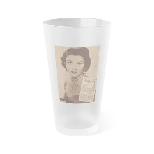 Virginia Leith #28 (Vintage Female Icon) Frosted Pint Glass 16oz 16oz Frosted - Go Mug Yourself