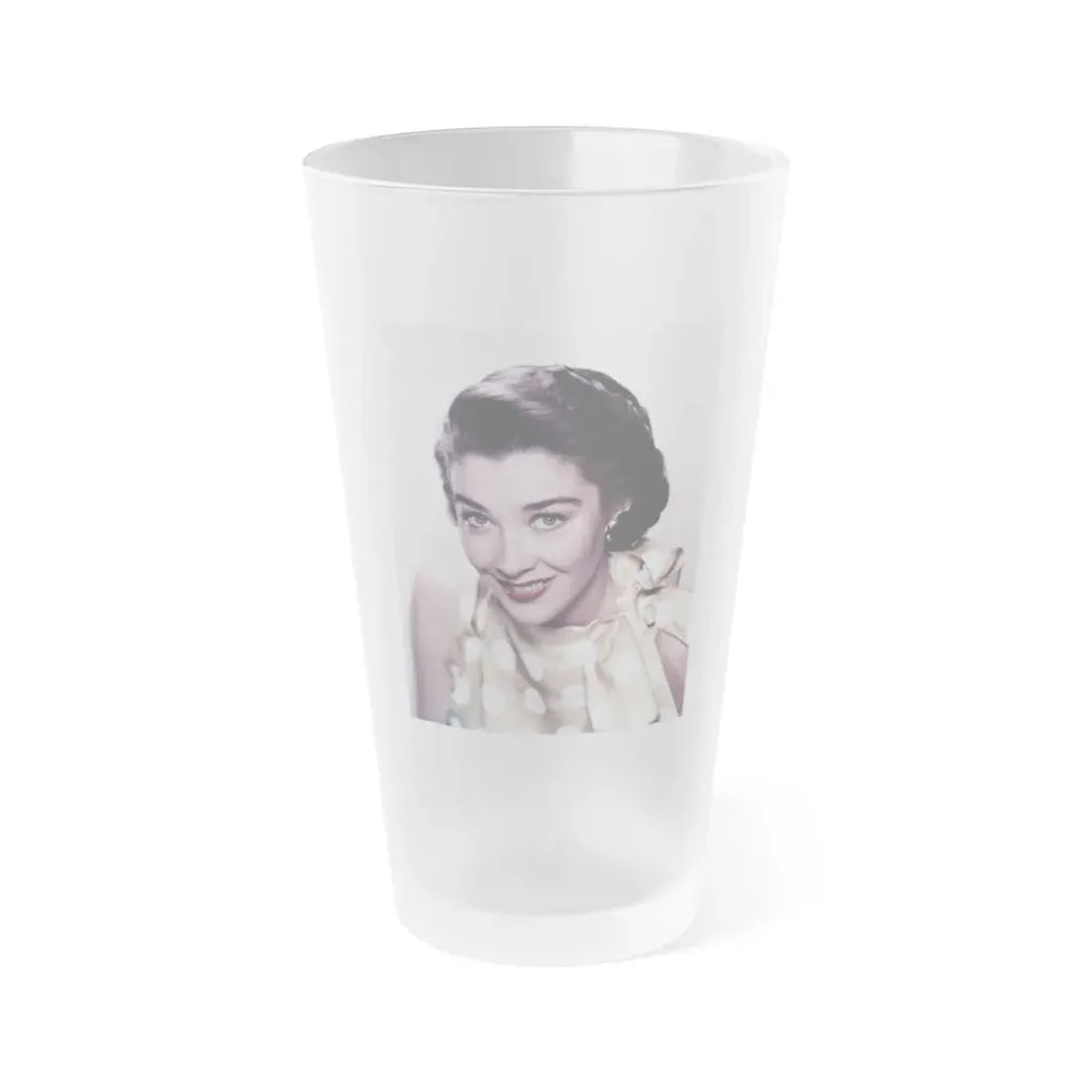 Virginia Leith #33 (Vintage Female Icon) Frosted Pint Glass 16oz 16oz Frosted - Go Mug Yourself