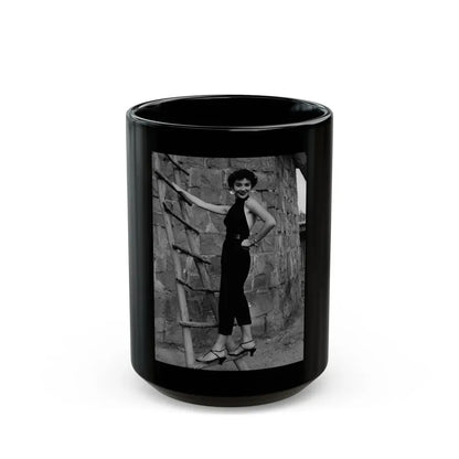 Virginia Leith #35 (Vintage Female Icon) Black Coffee Mug 15oz - Go Mug Yourself