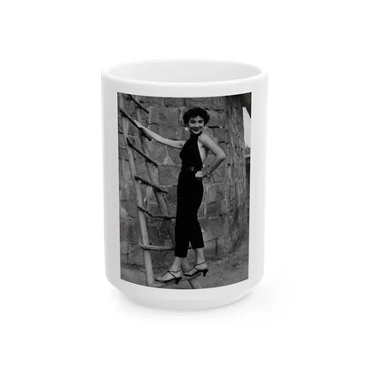 Virginia Leith #35 (Vintage Female Icon) White Coffee Mug 15oz - Go Mug Yourself