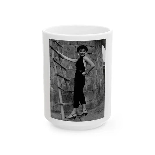 Virginia Leith #35 (Vintage Female Icon) White Coffee Mug 15oz - Go Mug Yourself