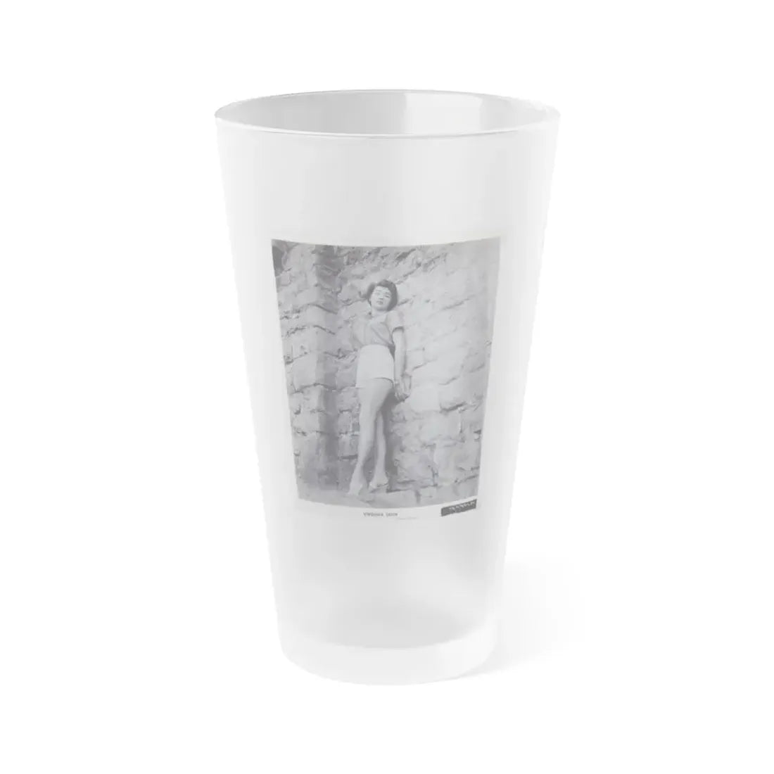 Virginia Leith #37 (Vintage Female Icon) Frosted Pint Glass 16oz 16oz Frosted - Go Mug Yourself
