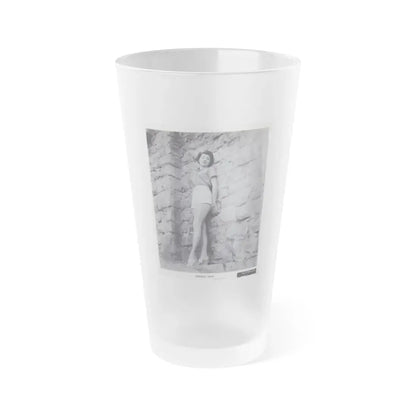 Virginia Leith #37 (Vintage Female Icon) Frosted Pint Glass 16oz 16oz Frosted - Go Mug Yourself