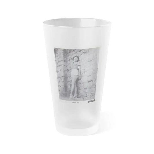 Virginia Leith #37 (Vintage Female Icon) Frosted Pint Glass 16oz 16oz Frosted - Go Mug Yourself