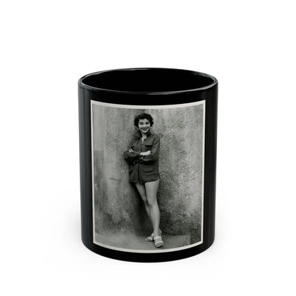 Virginia Leith #38 (Vintage Female Icon) Black Coffee Mug-11oz-Go Mug Yourself