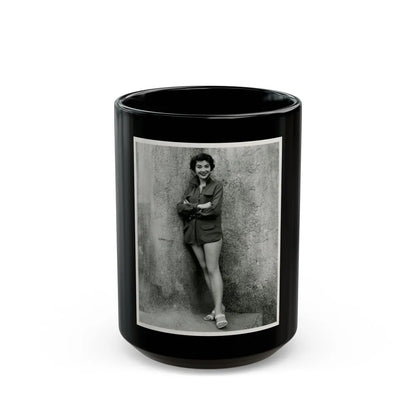 Virginia Leith #38 (Vintage Female Icon) Black Coffee Mug-15oz-Go Mug Yourself