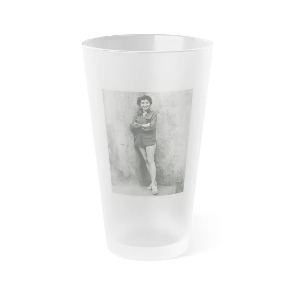 Virginia Leith #38 (Vintage Female Icon) Frosted Pint Glass 16oz-16oz-Frosted-Go Mug Yourself