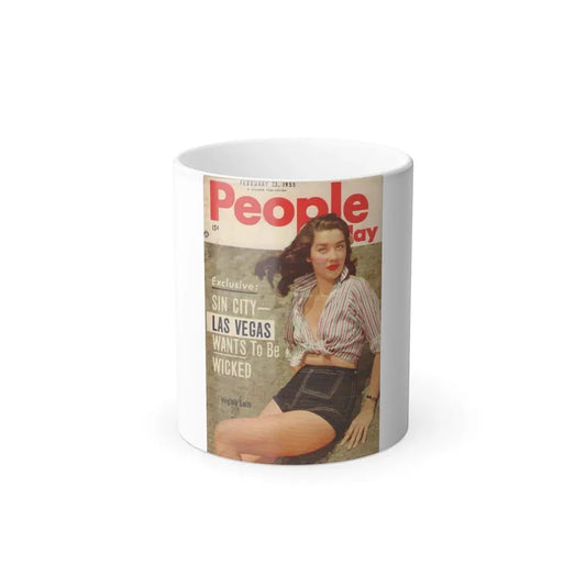 Virginia Leith #42 - People Today Pocket Mag. 2-23-55 Virginia on Cover in Color1 (Vintage Female Icon) Color Changing Mug 11oz Default Title 11oz - Go Mug Yourself