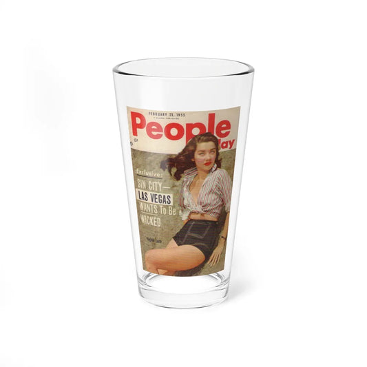 Virginia Leith #42 - People Today Pocket Mag. 2-23-55 Virginia on Cover in Color1 (Vintage Female Icon) Pint Glass 16oz 16oz - Go Mug Yourself